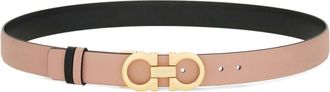 Ferragamo Gancini reversible leather belt - women - Calf Leather - 80 - Pink