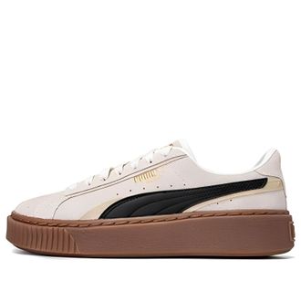 Puma (WMNS) PUMA Platform Skate Shoes Cream Black Brown 395225-03