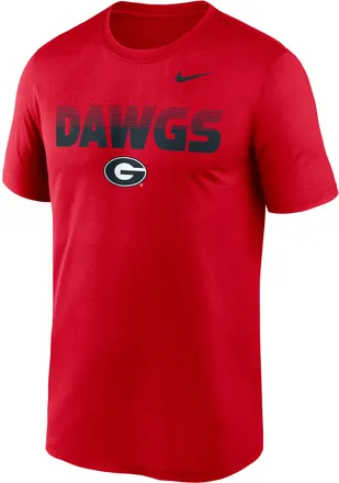 Nike Georgia Primetime Kinetic Mantra Legend Nike Mens Dri-FIT College T-Shirt in Red | NKGK65NNGB-XP8