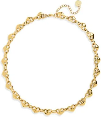 Bracha Hartley Heart Puff Mariner Necklace in Gold at Nordstrom