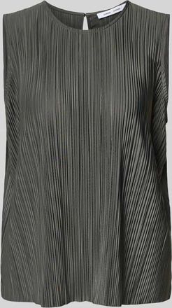 Samsøe & Samsøe Regular Fit Blusentop mit Plisseefalten Modell SAUMA in Schlamm, Größe L