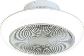 Sulion Ventilador de techo blanco con luz led tipo plaf&oacute;n