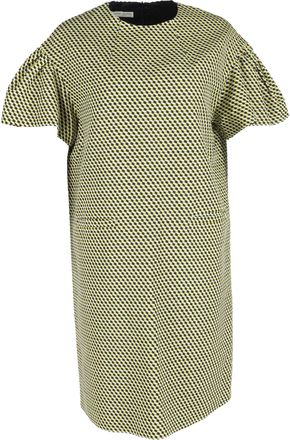 Dries Van Noten Geometric Printed Dress in Multicolor Silk