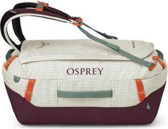 Osprey Transporter 40-Liter Duffle Carry-On Luggage in Mystery White/Moody Burgundy at Nordstrom