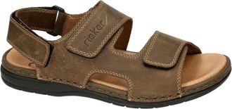 Rieker Schoenen, Heren, Bruin, 42 EU, Leer, 25558-25 Flat Sandal