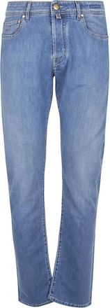 Jacob Cohen Slim-fit Jeans - Heren - Slim Fit Jeans - Blauw - W40 - Katoen - Jeans