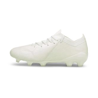 Puma Mens ULTRA 1.2 Lazertouch FG/AG Football Boots Soccer Shoes - White material_Synthetic - Size UK 10.5