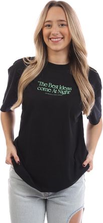 Off-white Off White Dames/Dames Beste Idee&euml;n Komen T-shirt (Zwart, Groen)