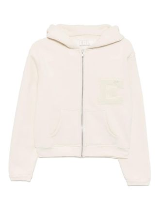 ERL varsity zip-up hoodie - White