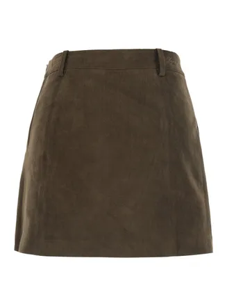 Dunst Alter-Suede Mini Skirt - Brown