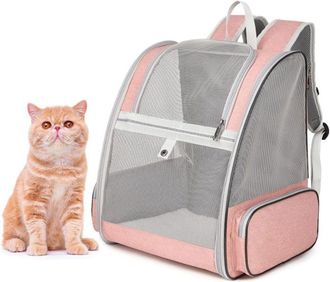 OEM Mochila Para Mascotas - Bolsa De Transporte Para Perros Y Gatos - Transpirable Y Plegable - Rosa