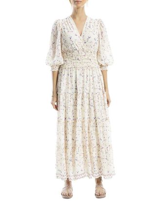 Max Studio Surplice Smocked Waist Dress