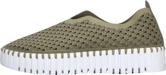 Ilse Jacobsen Groene Instappers Tulip 3373 - Dames - Sneakers - Groen - 39 EU - Su&egrave;de - Schoenen