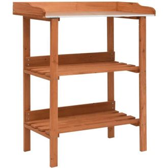 vidaXL Vidaxl - Supporto per Piante 76x37x89 cm in Legno di Abete