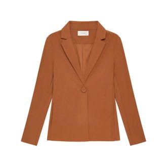 Maliparmi Blazers, female, Brown, Size: 2XL Soft Jersey Jacket