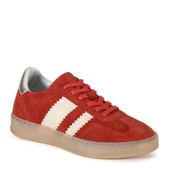 Diba JON QWILL Lace Up Suede Sneaker in Red/platino at Nordstrom, Size 9.5