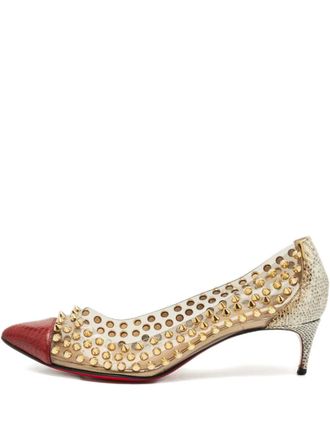 Christian Louboutin Pumps met studs - Rood