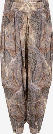 Zimmermann Weite Bundfalten-Marlenehose mit Paisleymuster Hypnotic