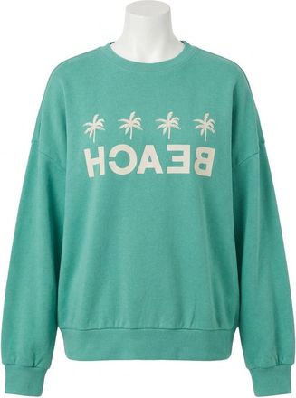 Z Supply Palms Sunday Sweatshirt In Aqua Sea
