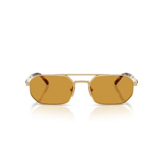 Prada Rectangular Gold Metal Sunglasses