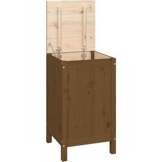 vidaXL Ba&uacute;l Para Colada Madera Maciza Pino Marr&oacute;n Miel 44x44x76 Cm Vidaxl