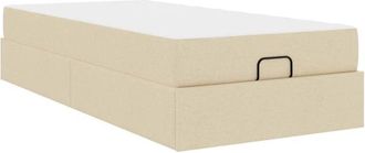 vidaXL Estructura De Cama Con Colch&oacute;n Crema 100 X 200 Cm Tela Vidaxl