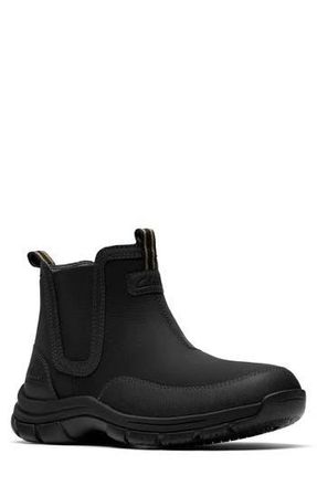 Clarks Walpath Waterproof Chelsea Boot in Black Leather at Nordstrom Rack, Size 11.5