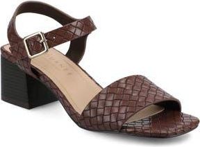Journee Collection Shaina Sandal in Chocolate Woven at Nordstrom Rack, Size 7.5