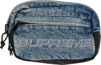 SUPREME Denim Mini Shoulder Bag Washed Indigo FW25B6-WASHED-INDIGO