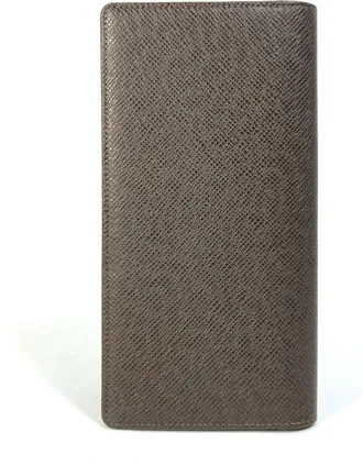 Louis Vuitton Brown Taiga Leather Long Bill Wallet (Bi-Fold) (Pre-Owned)