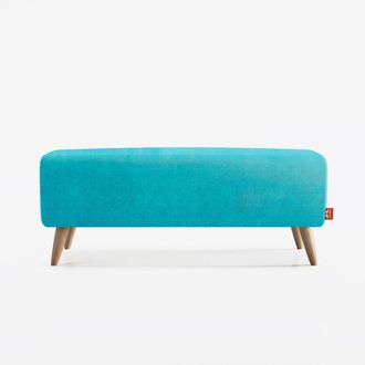 Colch&oacute;n Morfeo Banco de cama 100x49x41 Turquesa Tapizado liso antimanchas