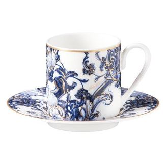 Roberto Cavalli Coffee Cup & Saucer with Luxury Box in Azulejos at Nordstrom