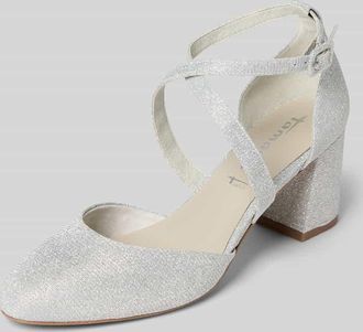 Tamaris Tamaris Pumps mit Kreuzriemen in Silber, Gr&ouml;&szlig;e 41