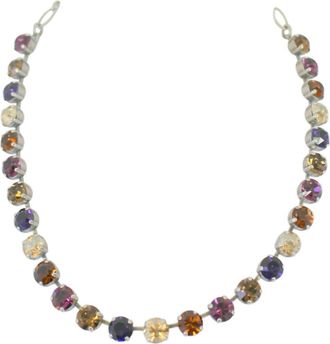 Mariana Womens Tennis Style Crystal Necklace In Purples