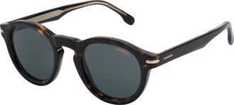 Carrera Unisex Round Acetate Sunglasses 306S for Men and Women - Brown - One Size