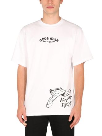 GCDS White Crew Neck T-Shirt