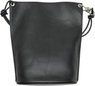 Bottega Veneta Pre-owned Vintage Leren Schoudertas - Dames - Vintage Tas - Zwart - ONE Size - Leer - Vintage