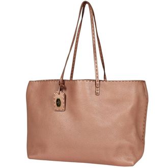 Fendi Selleria Pink Leather Tote Bag (Pre-Owned)