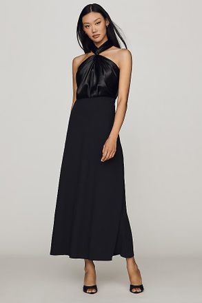 Bl^nk London Franzia Halter Twofer Maxi Dress
