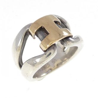 Herm&egrave;s Silver Band Ring (Pre-Owned)