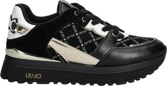 Liu Jo Maxi Wonder 91 - Dames - Sneakers - Zwart - 40 EU - Leer - Schoenen