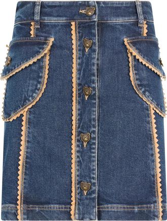 Moschino Denim Rok - Dames - Spijkerrokken - Blauw - S - Denim - Rokken