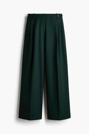 H&M Elegante Hose mit weitem Bein - Dunkelgr&uuml;n