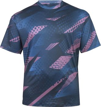 KAM Active Performance Printed Mesh Short Sleeve T-Shirt for Men in Black, 8XL
