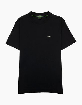 HUGO BOSS Mens Hugo Boss Contrast Printed Logo Tee Black 005 - Size: 36
