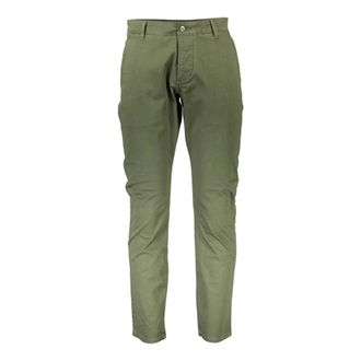 Dockers Chinos, male, Green, W30, Green Mens Trousers, 5 Pockets, Button & Zip, Logo
