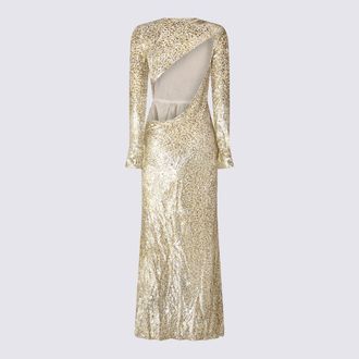 Self Portrait Womens Dresses Gold