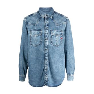 Diesel Denim Overhemd - Heren - Spijkeroverhemden - Blauw - S - Denim - Overhemden