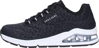 Skechers Comfortabele Sportieve Casual Sneaker - Dames - Sneakers - Zwart - 36 EU - Leer - Schoenen