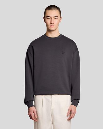 Lyle & Scott Mens Relaxed Crew Neck Sweatshirt - Black - Size X-Large